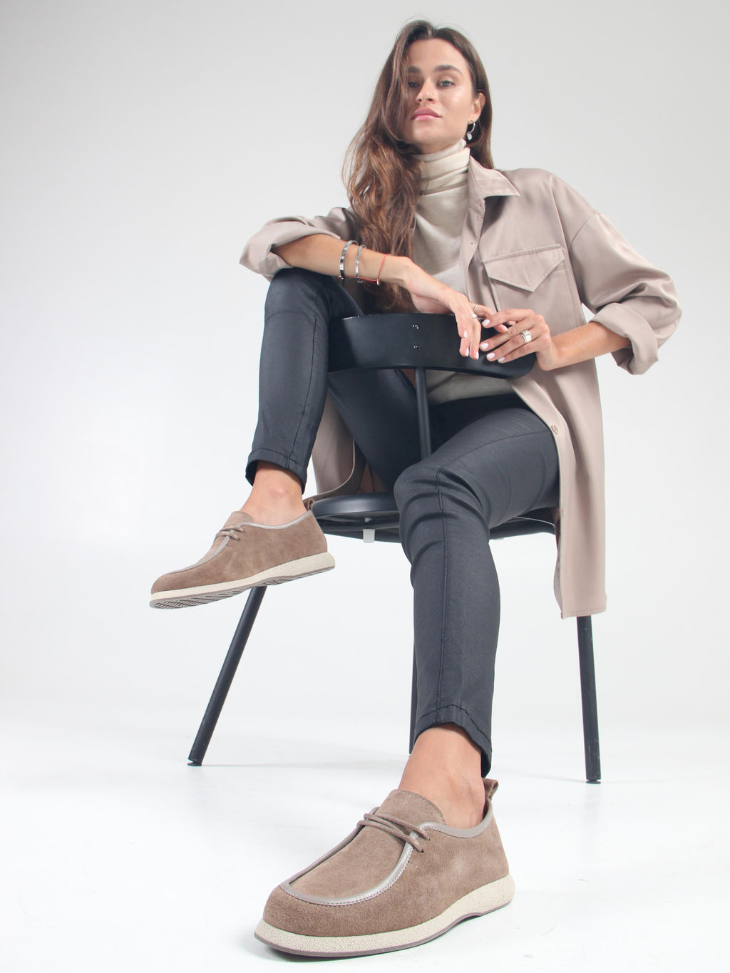 Мокасины 191.1607be. коричневый капучино замша