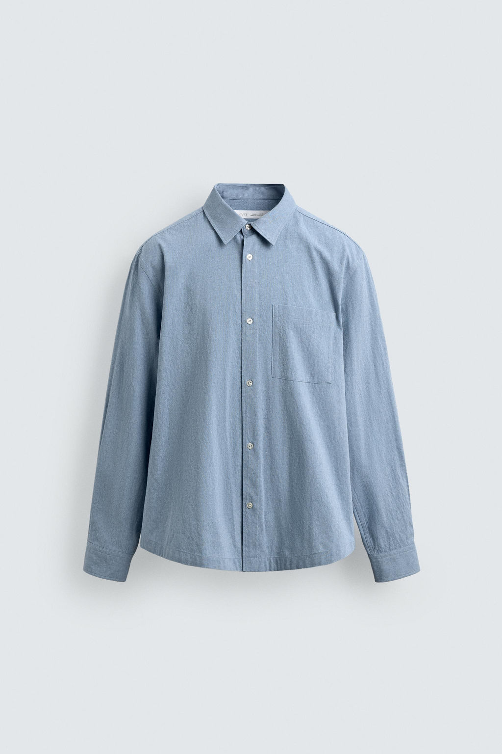 TEXTURED SHIRT WITH POCKET - Zara фото 7