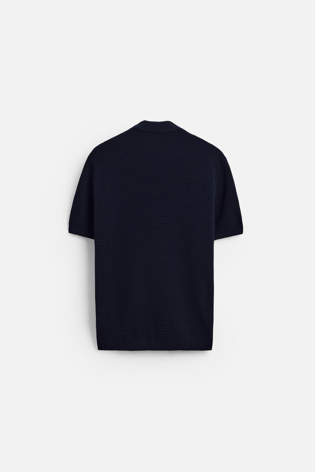 CHECK TEXTURE KNIT POLO SHIRT - Zara фото 40