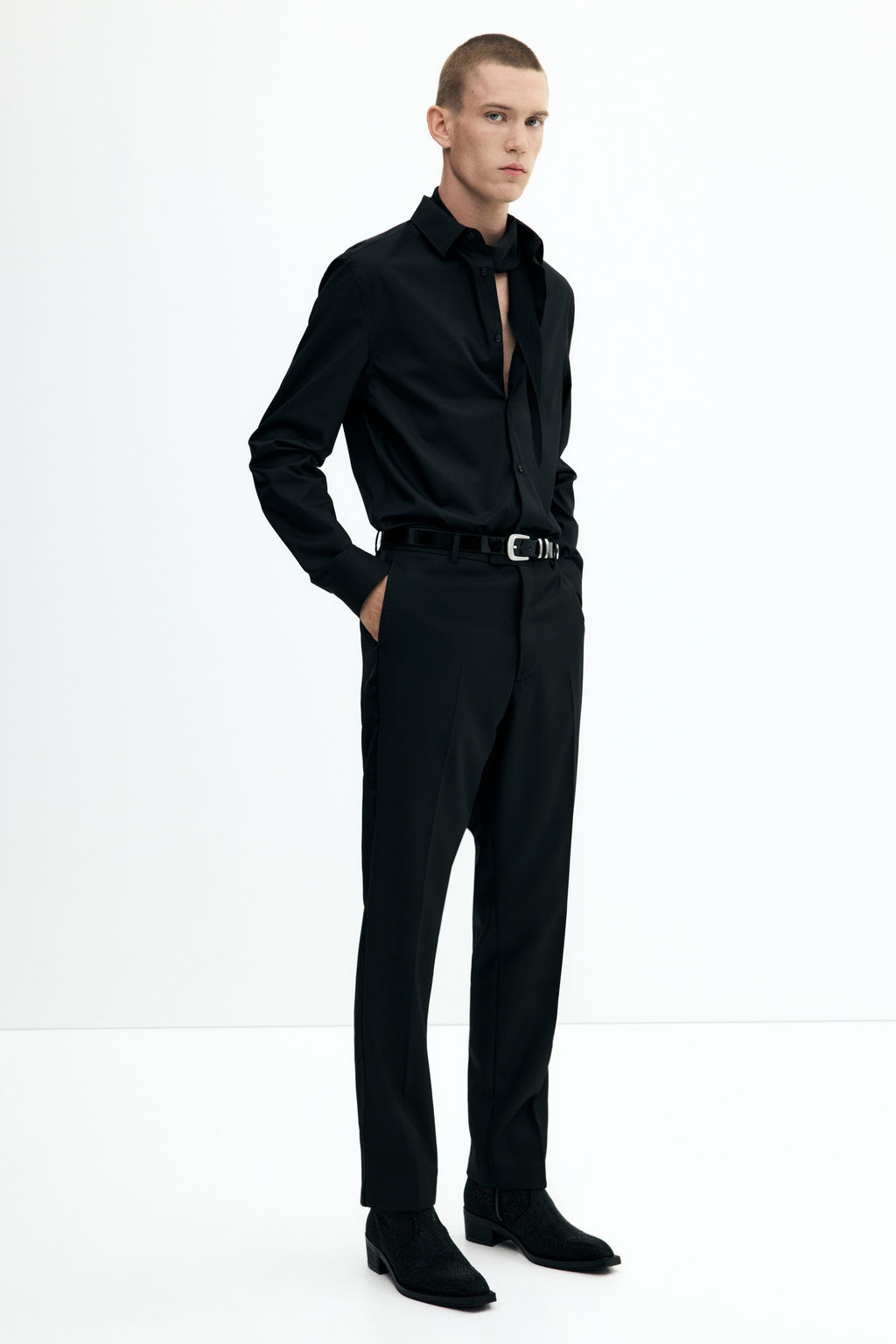 Pantal?n de esmoquin en mezcla de lana Slim Fit - H&m фото 3