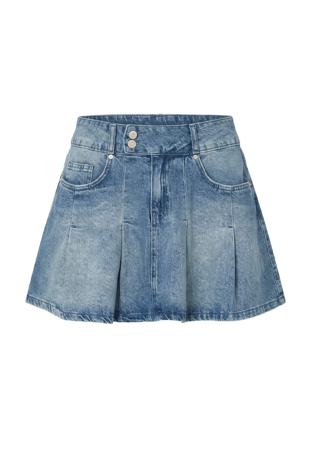 Mavi %100 Pamuk Bel Detayl_ Pileli Mini Denim Etek TWOAW27ET00034 - Trendyolmilla фото 5