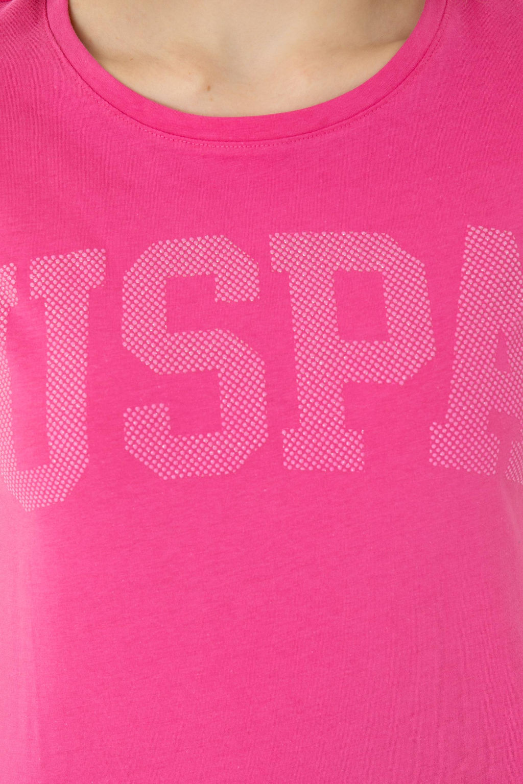 Женская базовая футболка цвета фуксии - U.s. polo assn фото 14