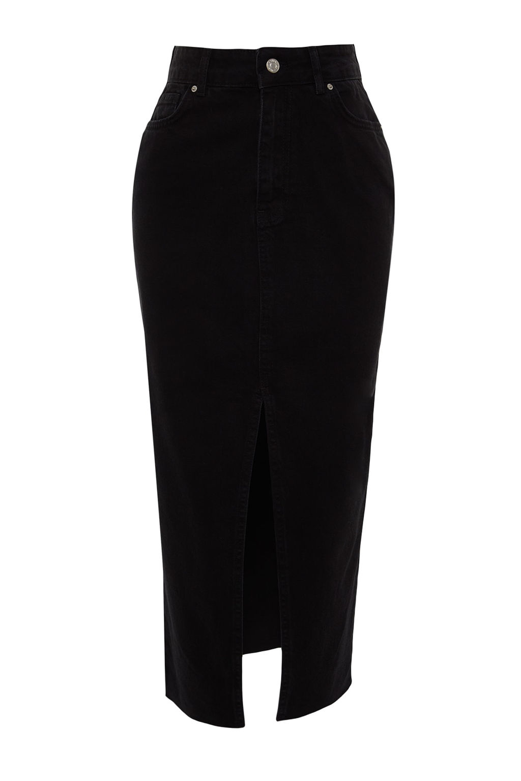 TRENDYOLMILLA Siyah More Sustainable Y?rtmacl? Maxi Denim Etek TWOSS23ET00290 фото 9