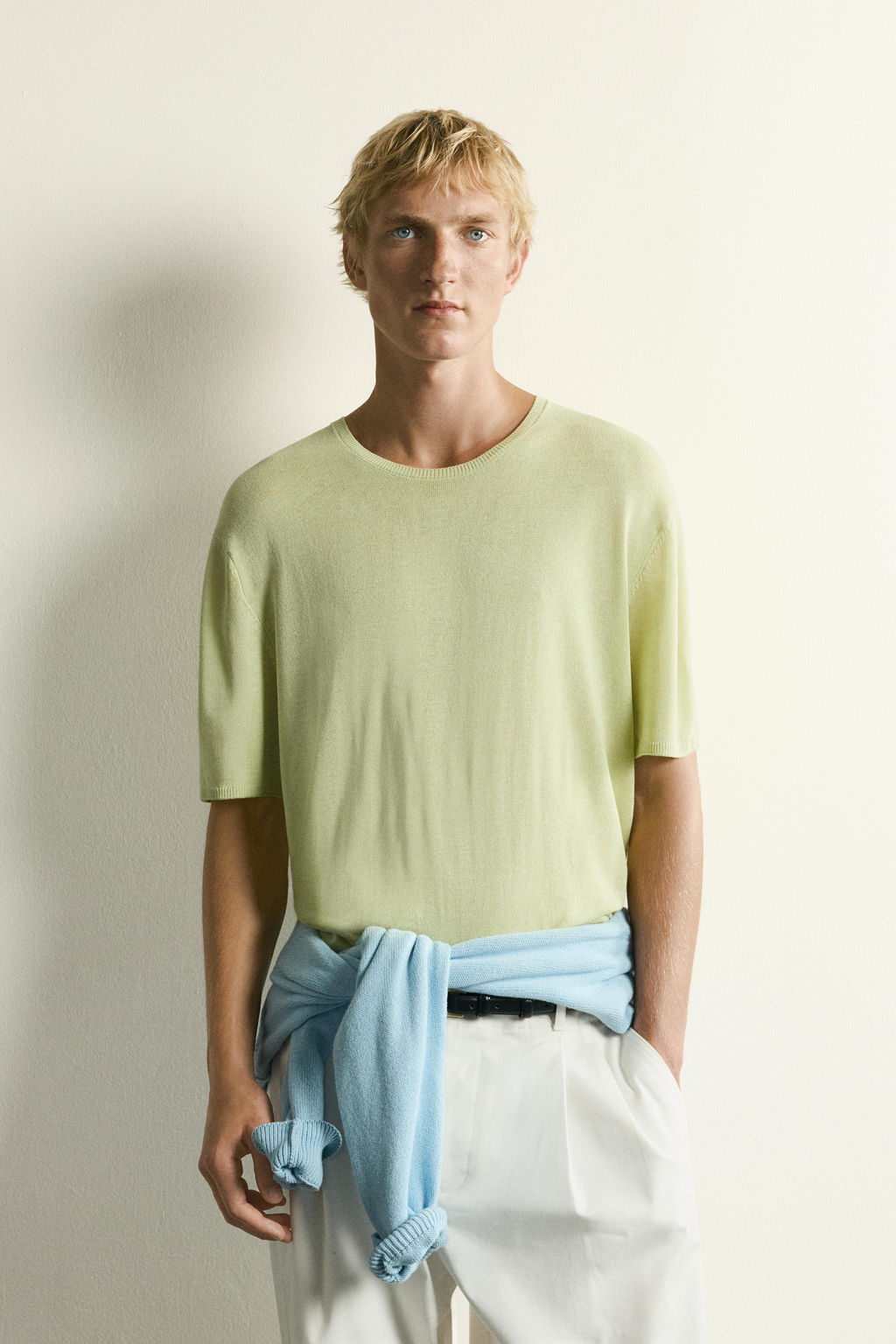 CAMISETA PUNTO LIGERO RELAXED FIT / Pistacho - Zara фото 2