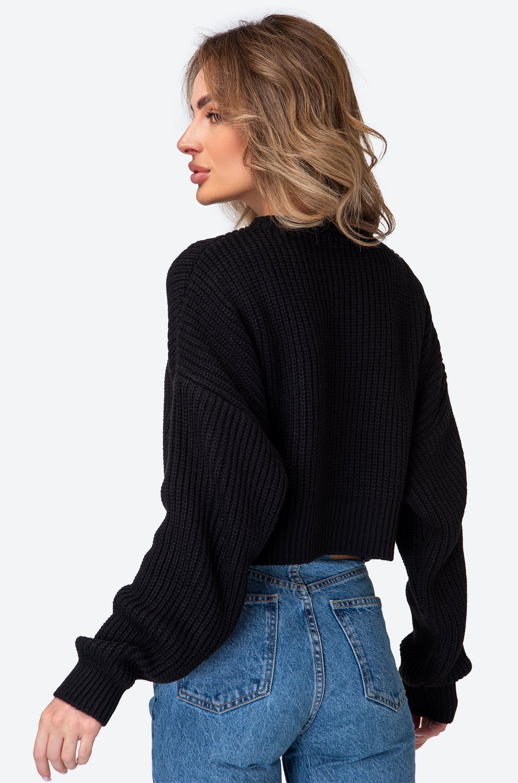 Женский укороченный джемпер оверсайз Happy Fox  фото 25