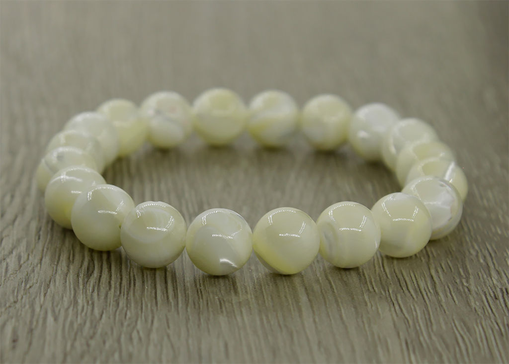 Браслет "Классика" 10мм перламутр (Индонезия) белый