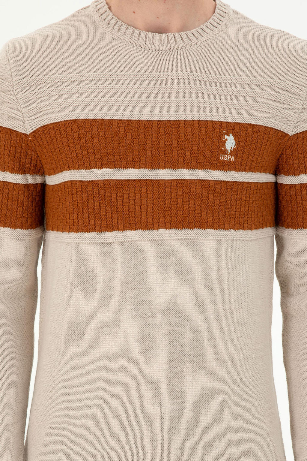 Мужской свитер из каменного меланжа - U.s. polo assn фото 6