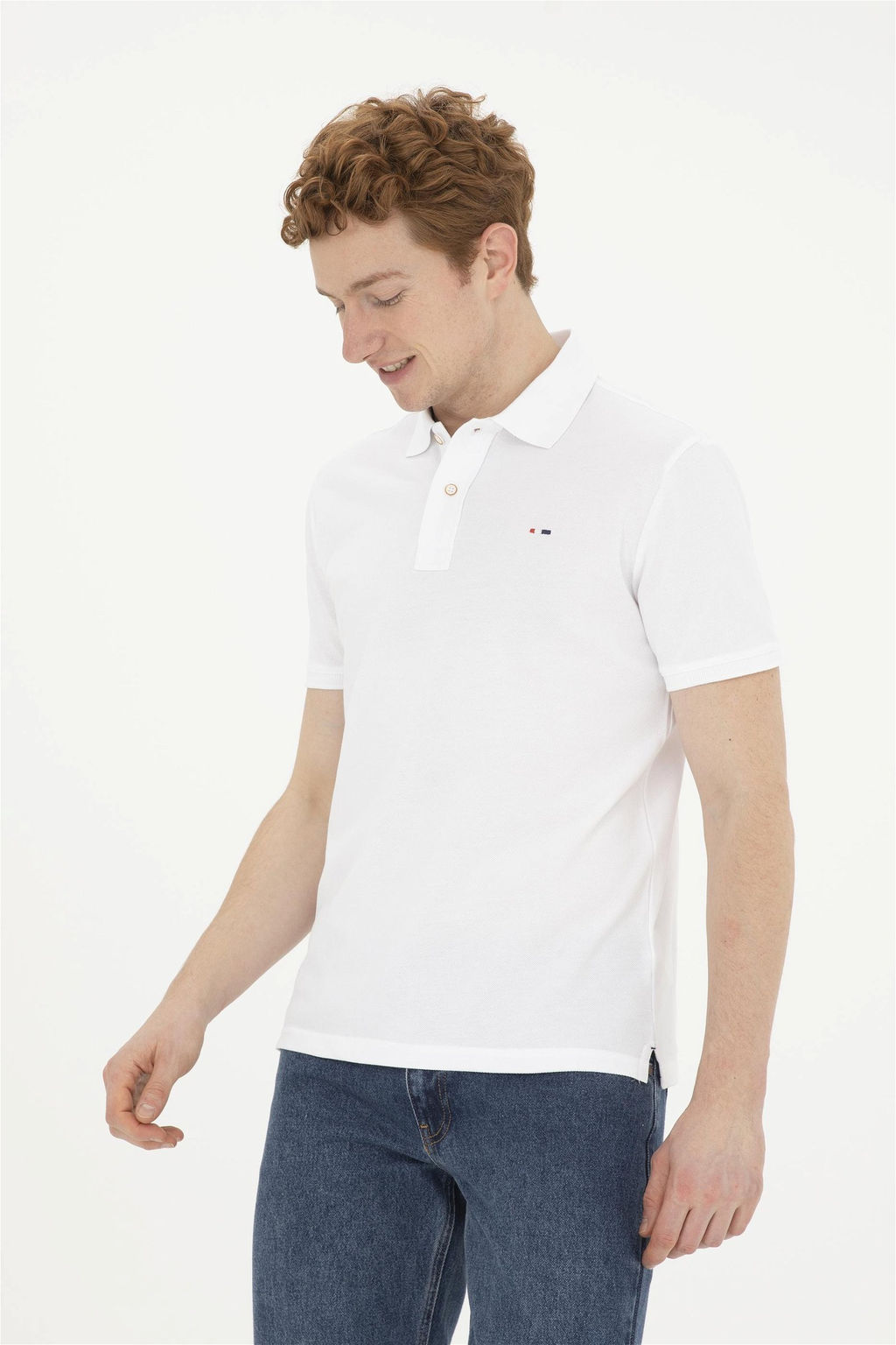 Мужская белая базовая поло яка t -манатья Неожиданная скидка в корзине - U.s. polo assn фото 3