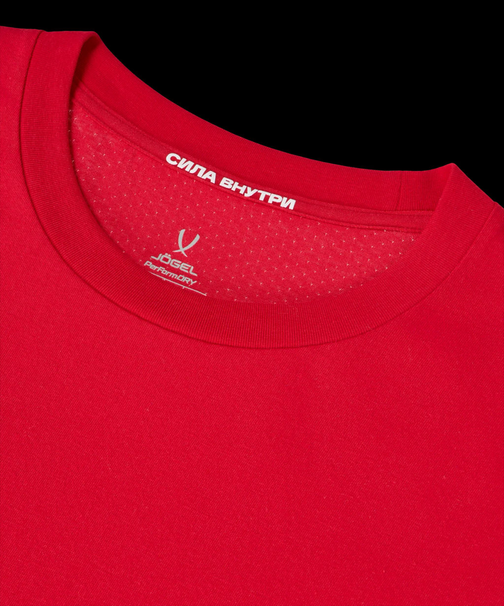 Футболка тренировочная JOGEL DIVISION PerFormDRY Training CVC R2, красный  фото 5