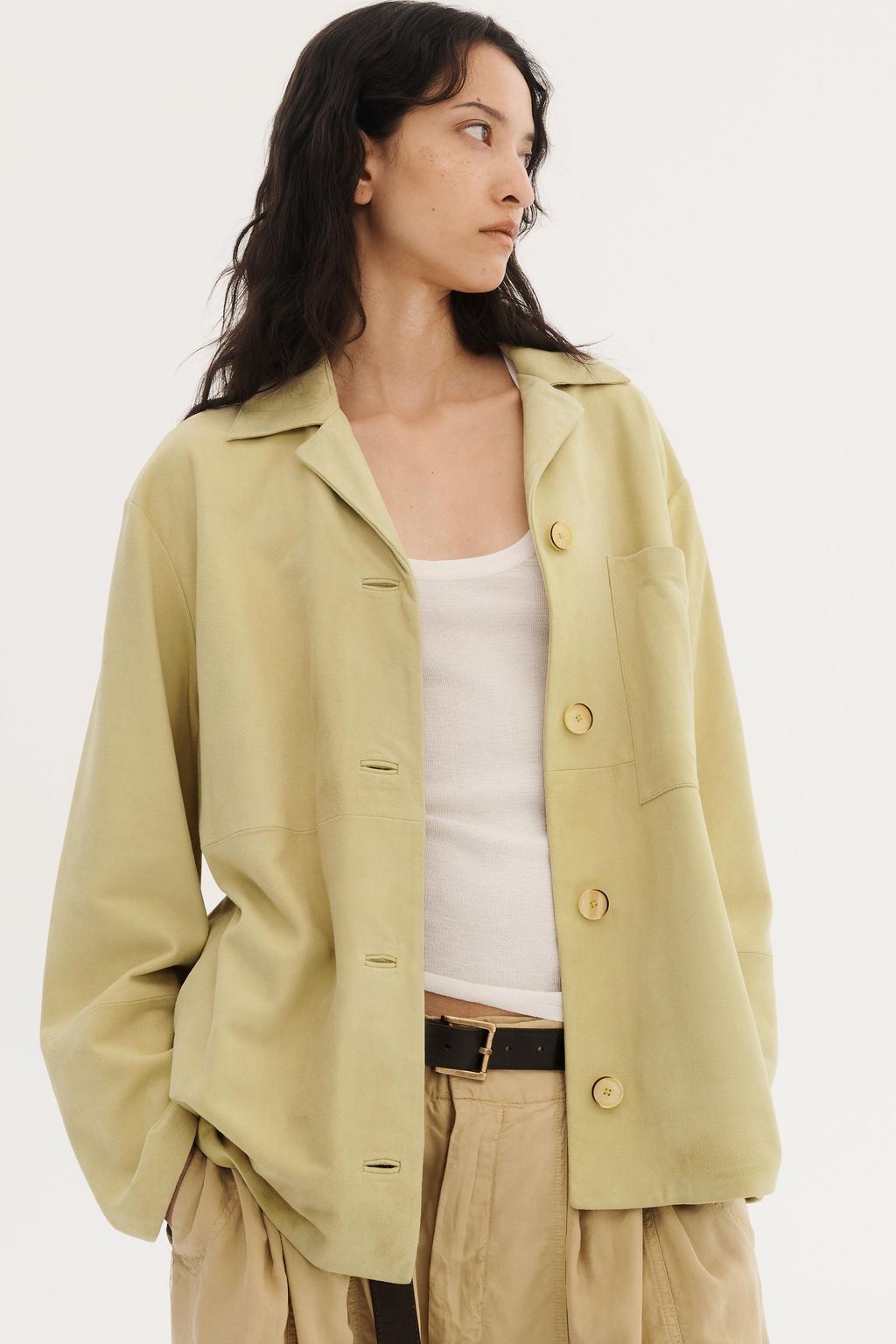 CAMISA BOLSILLO PIEL ANTE LIMITED EDITION / Amarillo - Zara фото 2