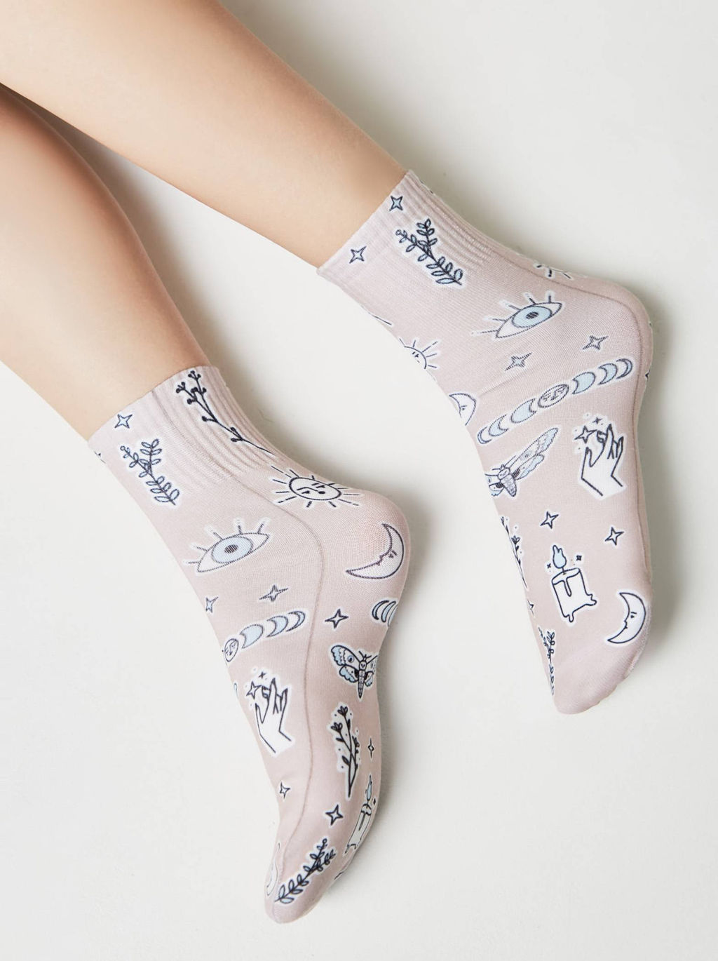 Цена за 2 пары. Носки Классические CONTE Носки женские FANTASY бежевый - Conte elegant фото 13