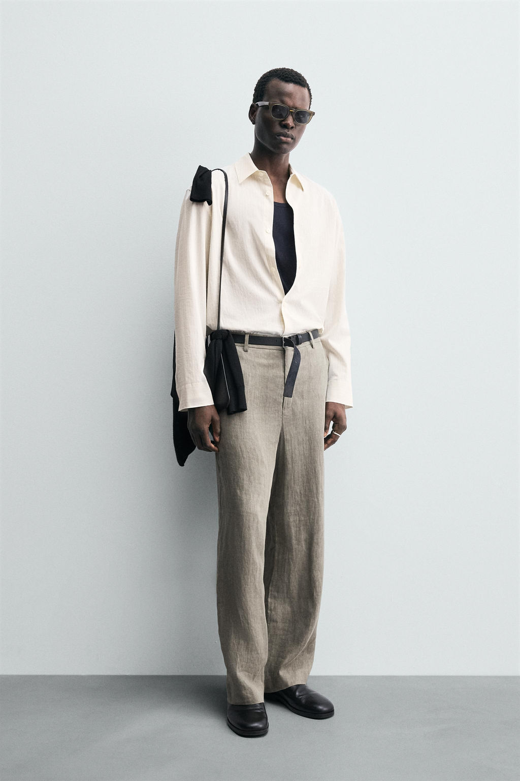 STRIPED COTTON-VISCOSE SHIRT - Zara фото 10