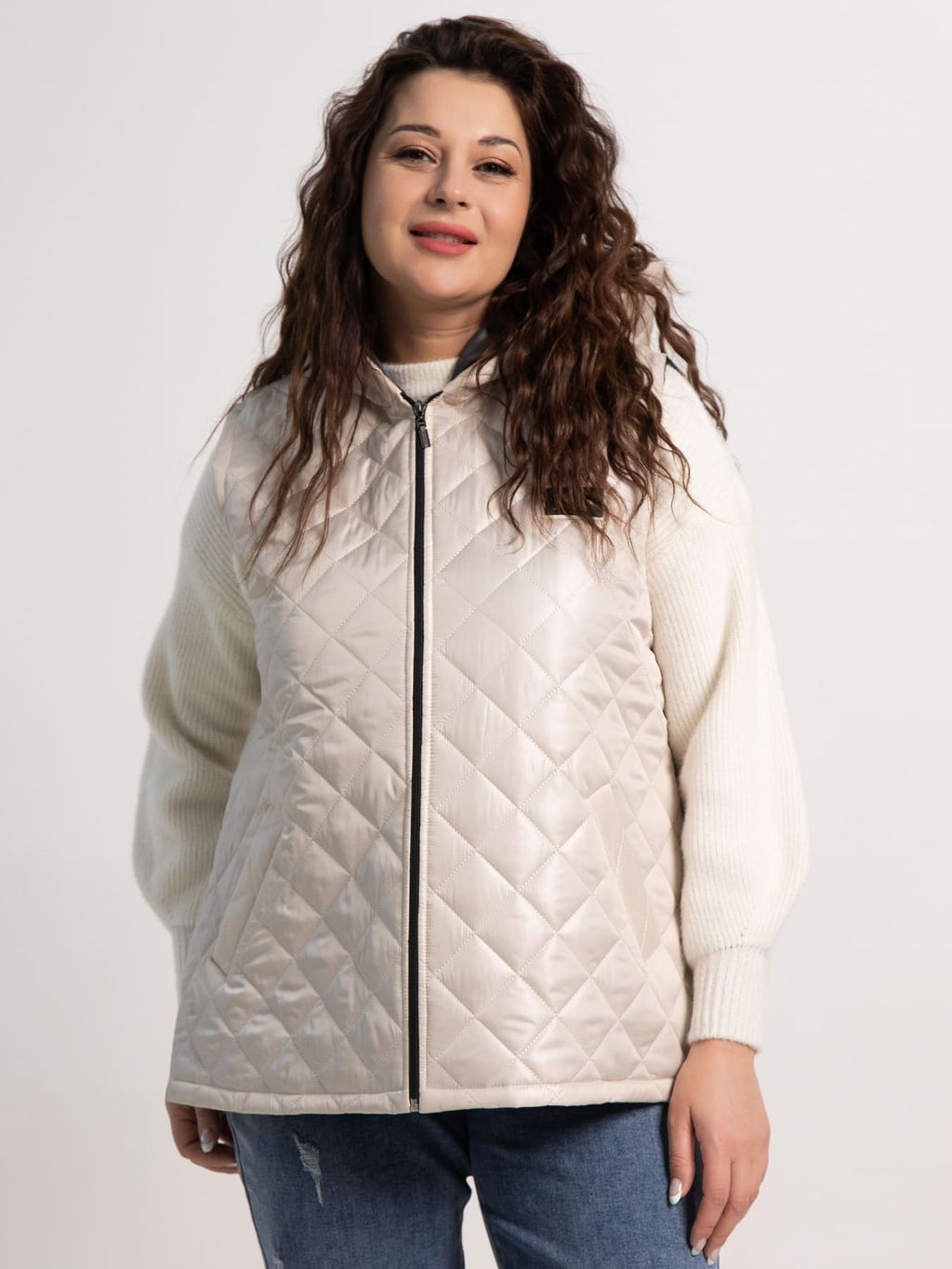 Жилет утепленный Дориана (бежевый) Б15322-18М - Lt collection фото 10