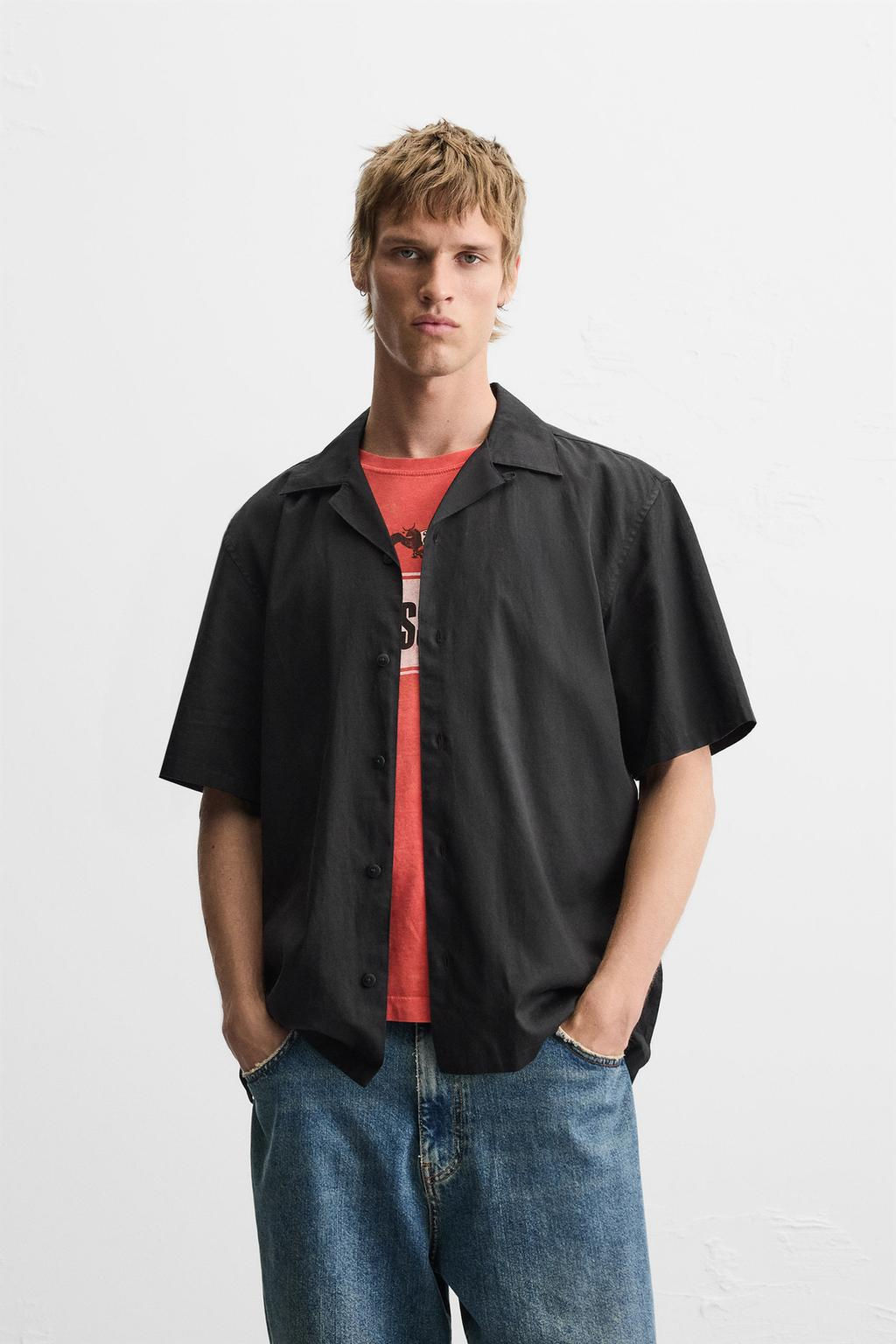 LYOCELL - COTTON SHIRT - Zara фото 18