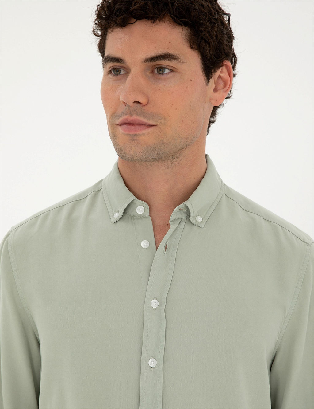 Ye_il Regular Fit Uzun Kollu G_mlek - Pierre cardin фото 2