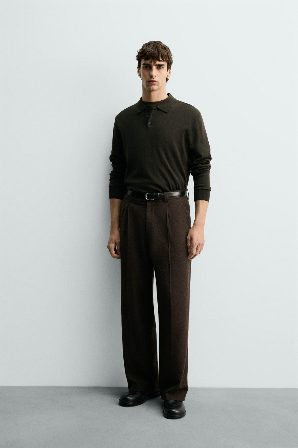 WOOL KNIT POLO SHIRT - Zara фото 8
