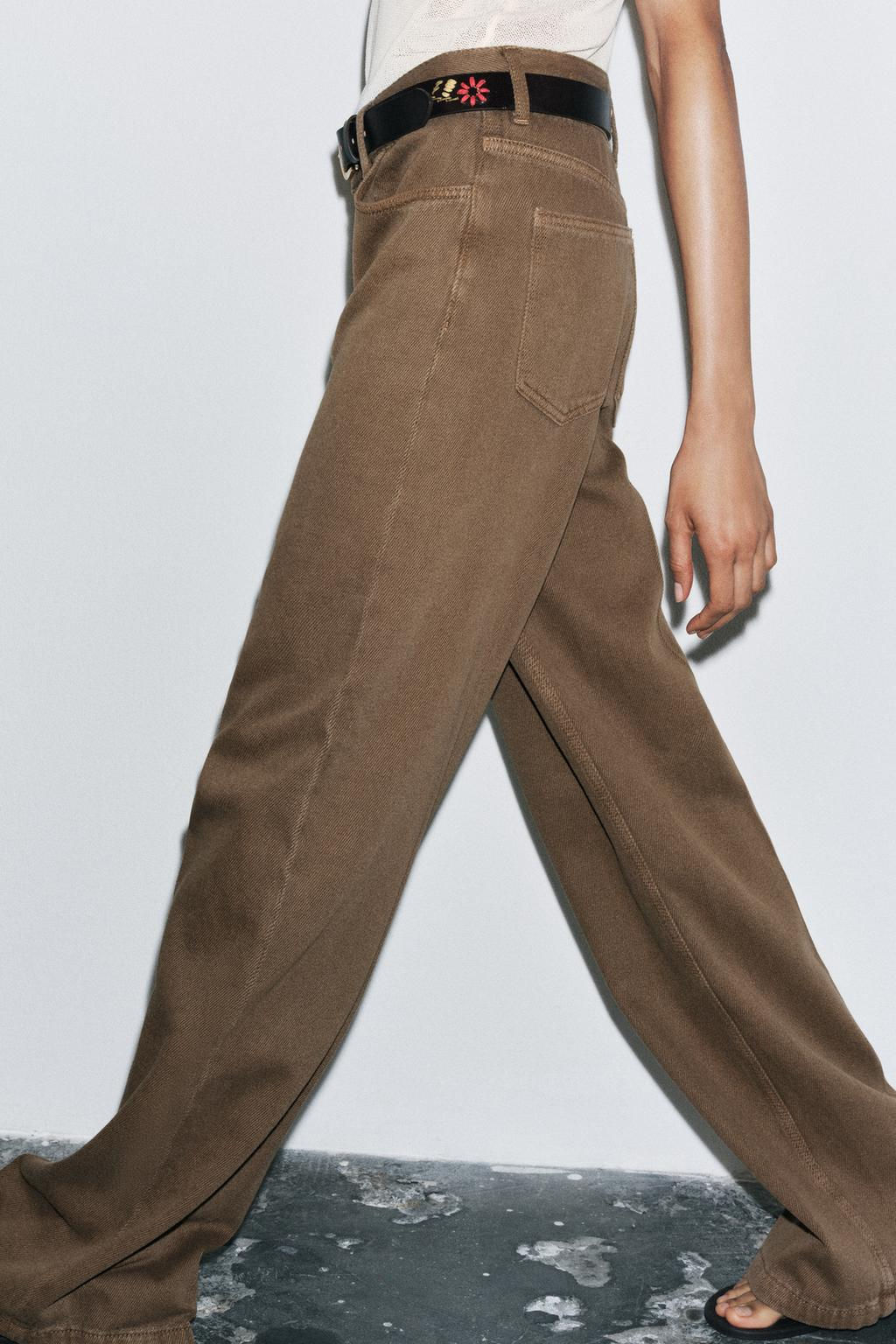 ZW COLLECTION HIGH-WAIST WIDE-LEG JEANS - Zara фото 3