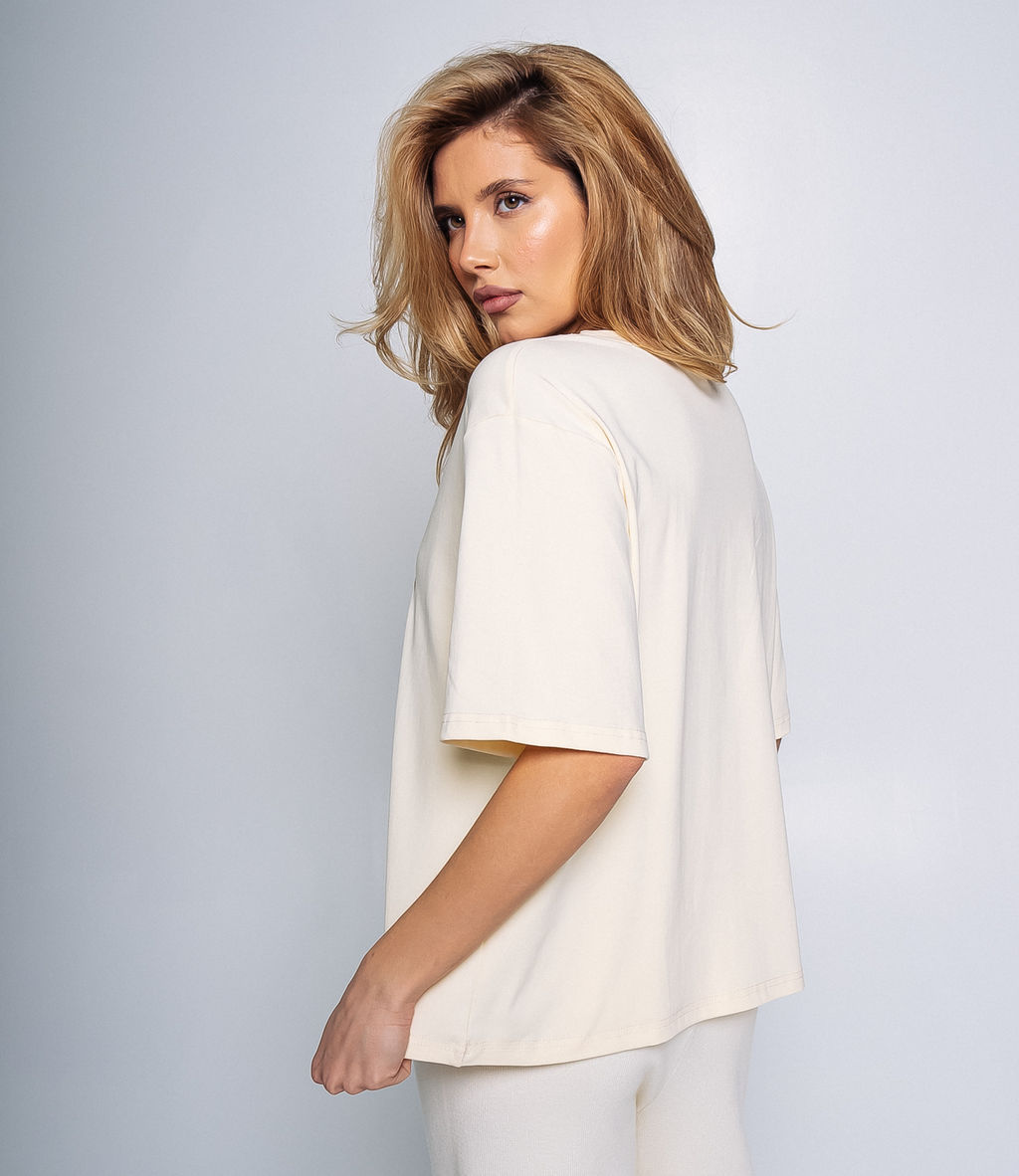 Футболка #КТ6239, кремовый - Dommod фото 3