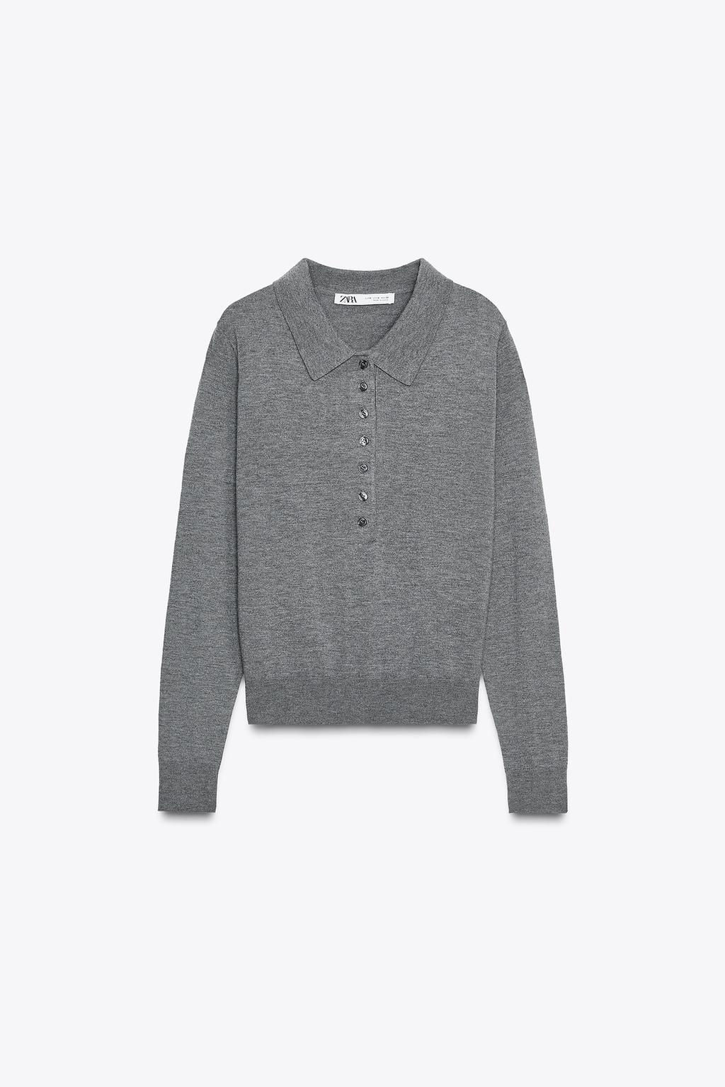 PLAIN KNIT POLO SHIRT - Zara фото 7