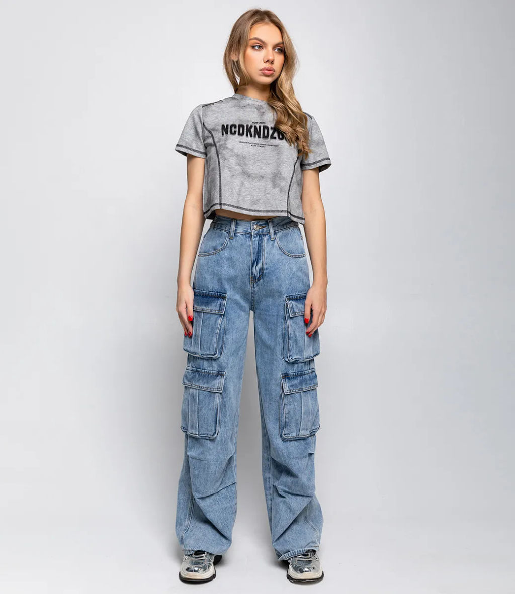 Джинсы #КТ3695, голубой