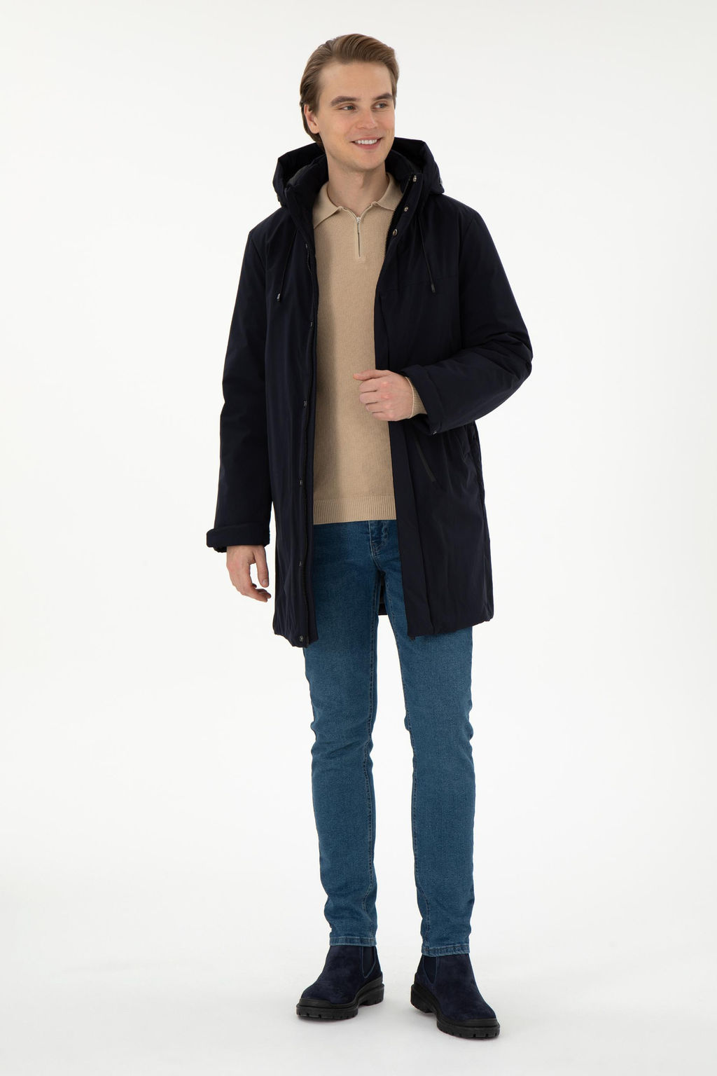 Мужское темно-синее пальто Неожиданная скидка в корзине - U.s. polo assn фото 4