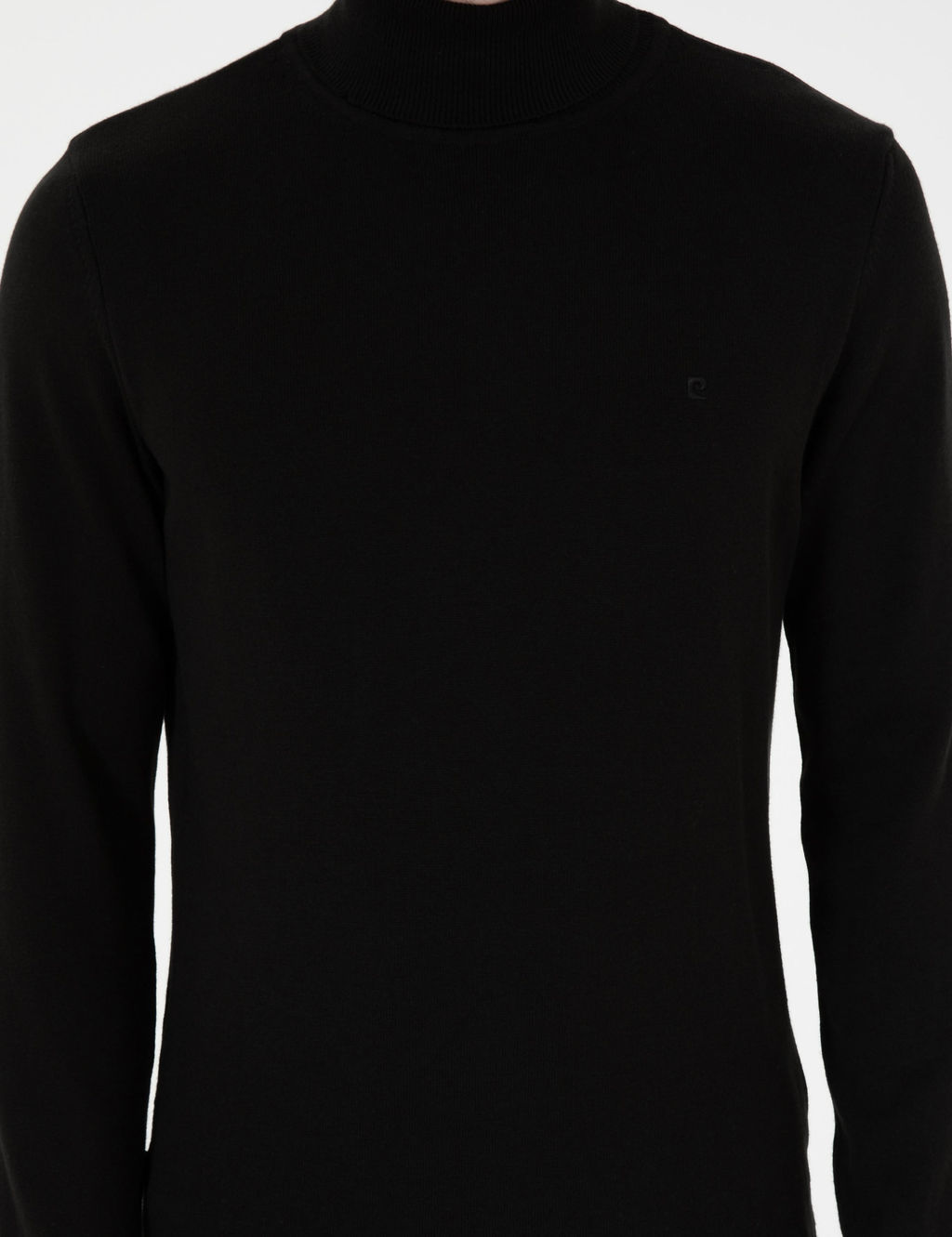 Siyah Slim Fit Bal_k__ Yaka Basic Triko Kazak - Pierre cardin фото 6