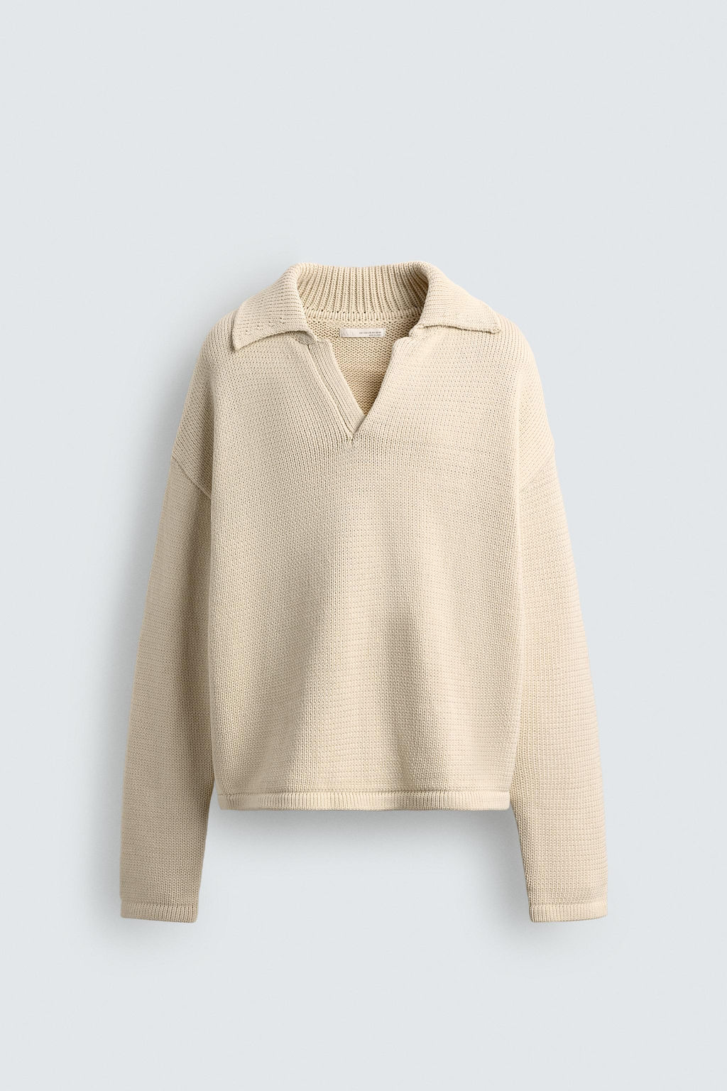 COTTON BLEND KNIT POLO SHIRT - Zara фото 19