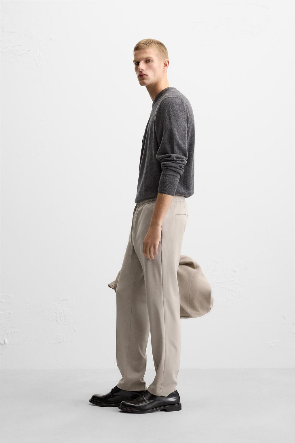 COMFORT FIT JOGGER WAIST TROUSERS - Zara фото 40