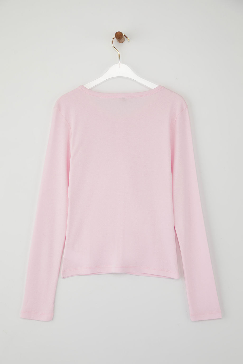 Teen Pembe Dugmeli Vucuda Oturan Esnek Orme Bluz | TWOAW26BZ00007 - Trendyolmilla фото 6