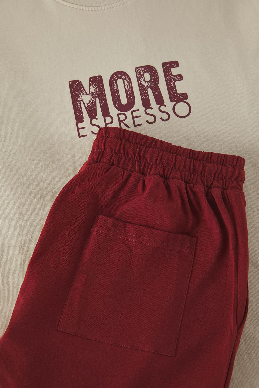 TRENDYOL MAN Koyu Gri Regular Fit Bask?l? Orme Sortlu Pijama Tak?m? TMNSS25PT00032 - Trendyolmilla фото 3