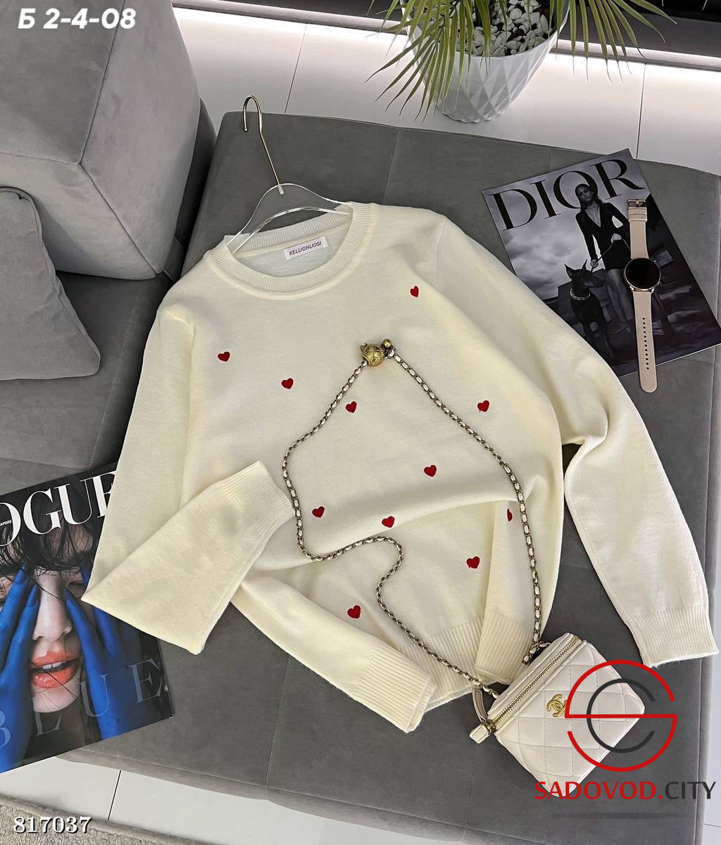 Свитер женский с сердечками - Bruno фото 7