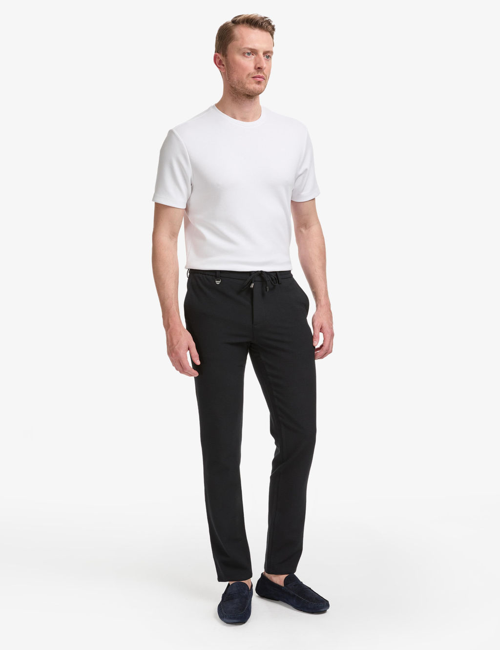 Lacivert Ex. Slim Fit Beli Kordonlu Klasik Jogger Pantolon
