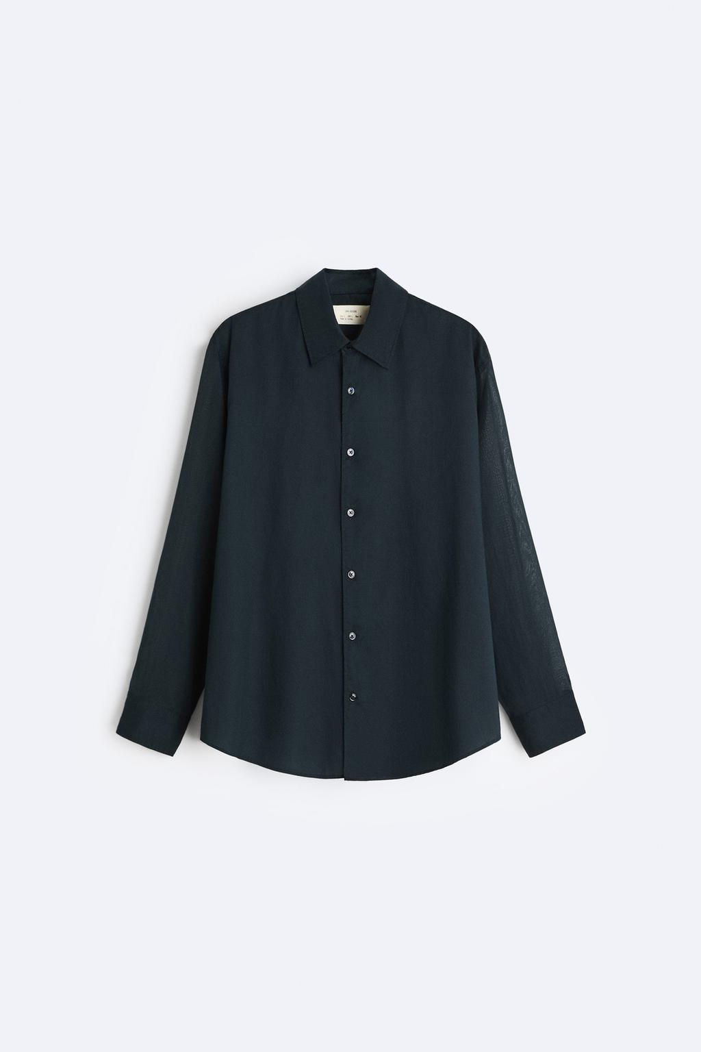 SEMI-SHEER VOILE SHIRT - Zara фото 6