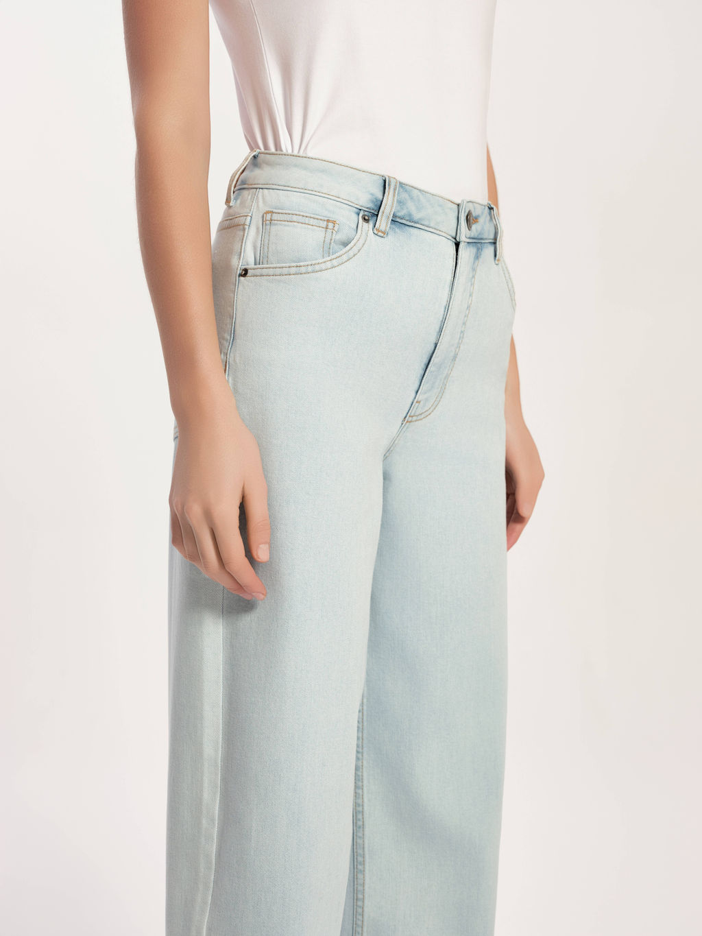 CONTE CON-784 Джинсы wide leg ULTRA-LONG небесно-голубого цвета light blue