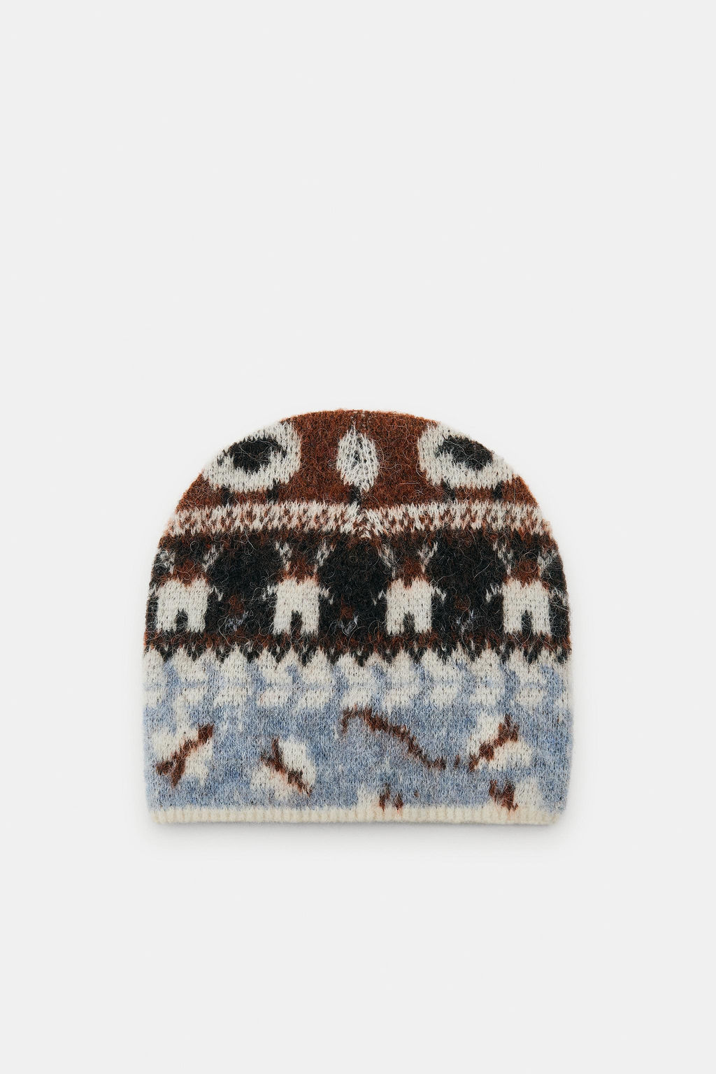 PRINTED KNIT BEANIE