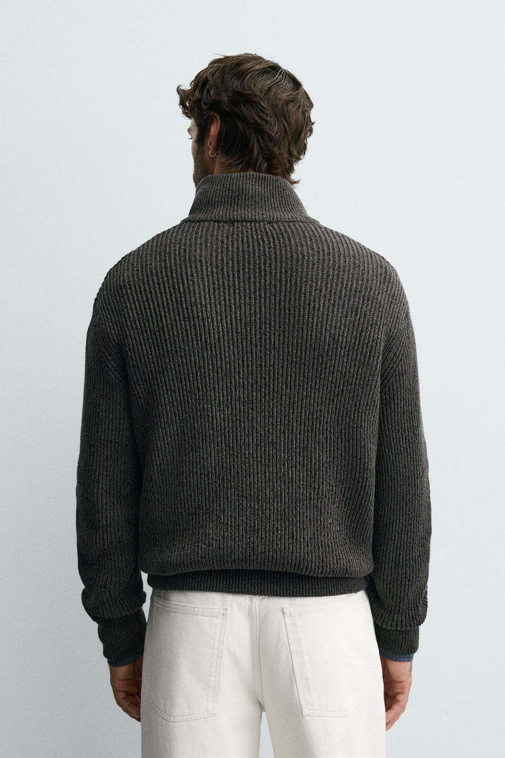 TWISTED YARN JACKET WITH ZIP - Zara фото 3