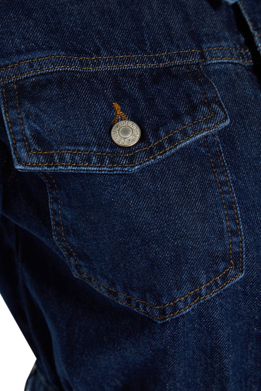 Trendyolmilla Mavi Cep Detayl? Mini Denim Gomlek Elbise TWOAW23EL00643 фото 7