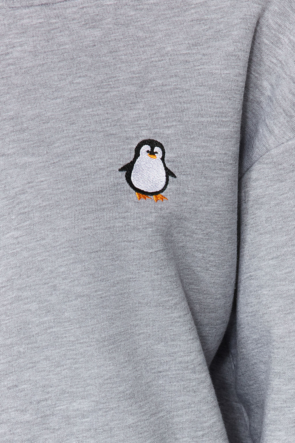 Gri Animal Nak?sl? Regular/Normal Kal?p Kal?n Ici Polarl? Orme Sweatshirt TWOAW24SW00196