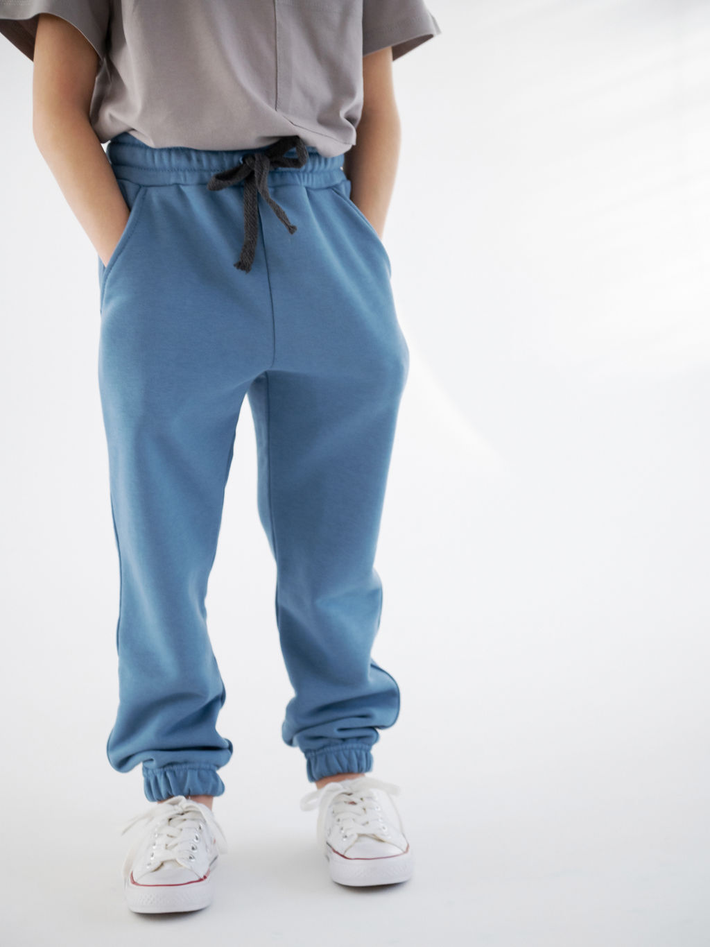 Джоггеры детские без утепления, синий, 484