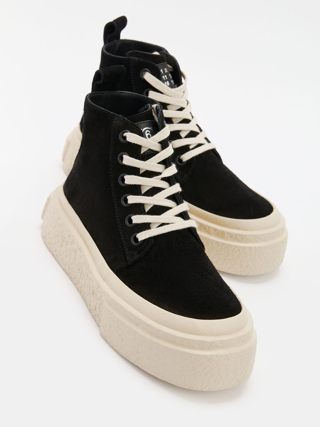 Женские высокие кеды MM6 MAISON MARGIELA SNEAKERS Артикул 4661587, черный  фото 6