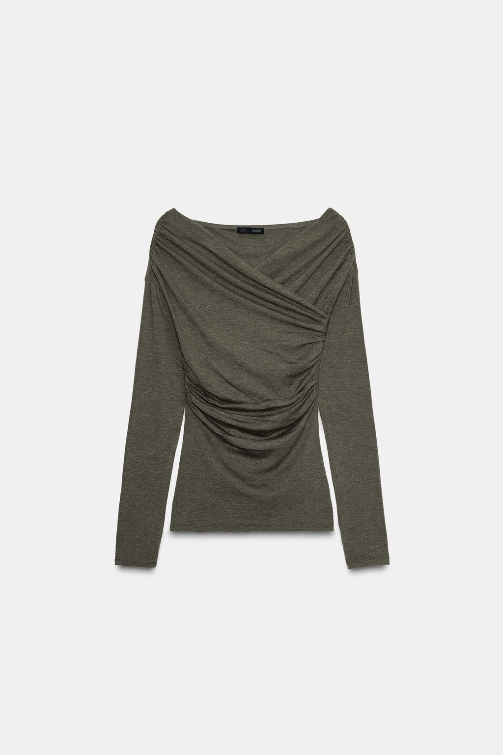 DRAPED SURPLICE NECKLINE TOP - Zara фото 14