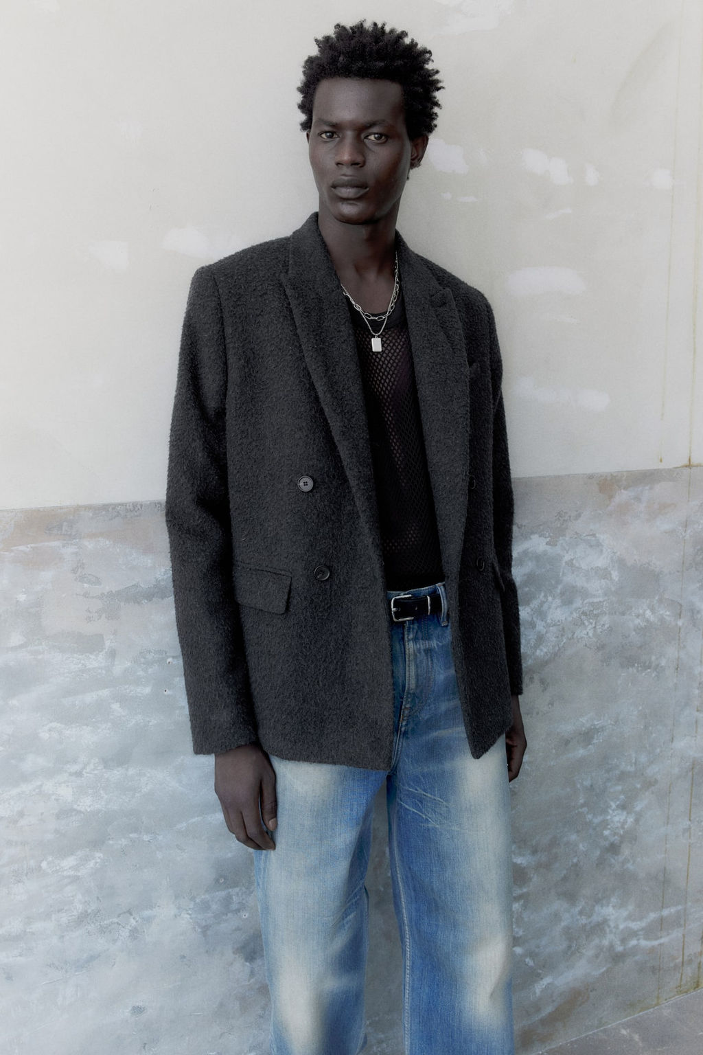 Americana cruzada en mezcla de lana - H&m фото 2