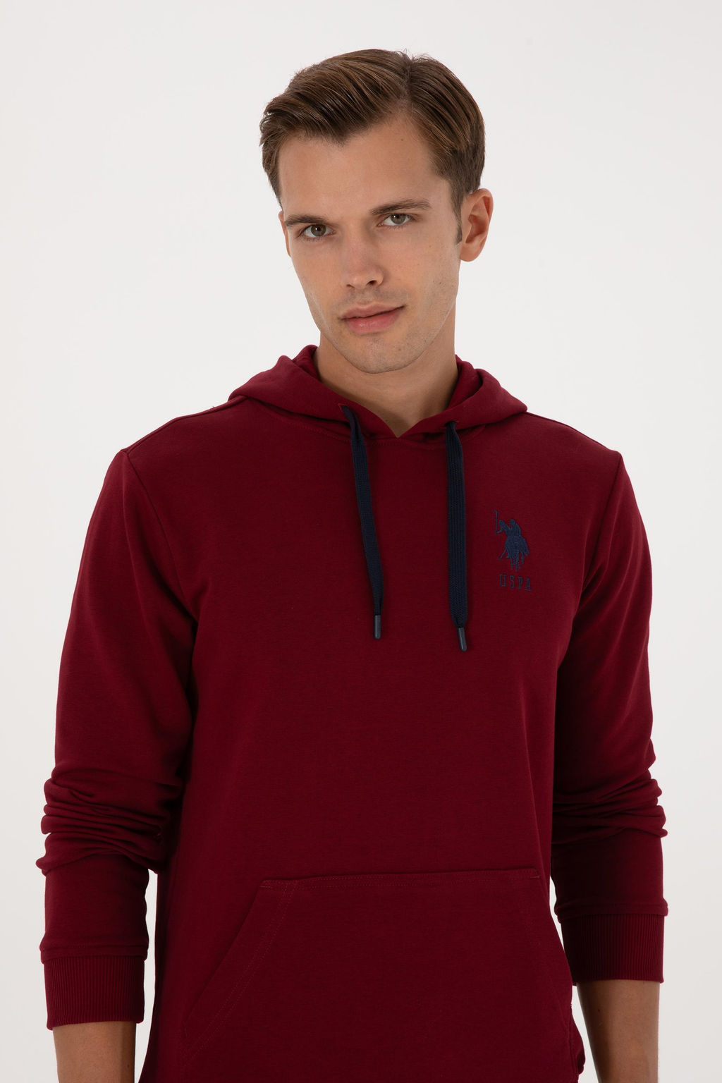 Erkek Bordo Basic Sweatshirt Sepette S_rpriz _ndirim - U.s. polo assn фото 2