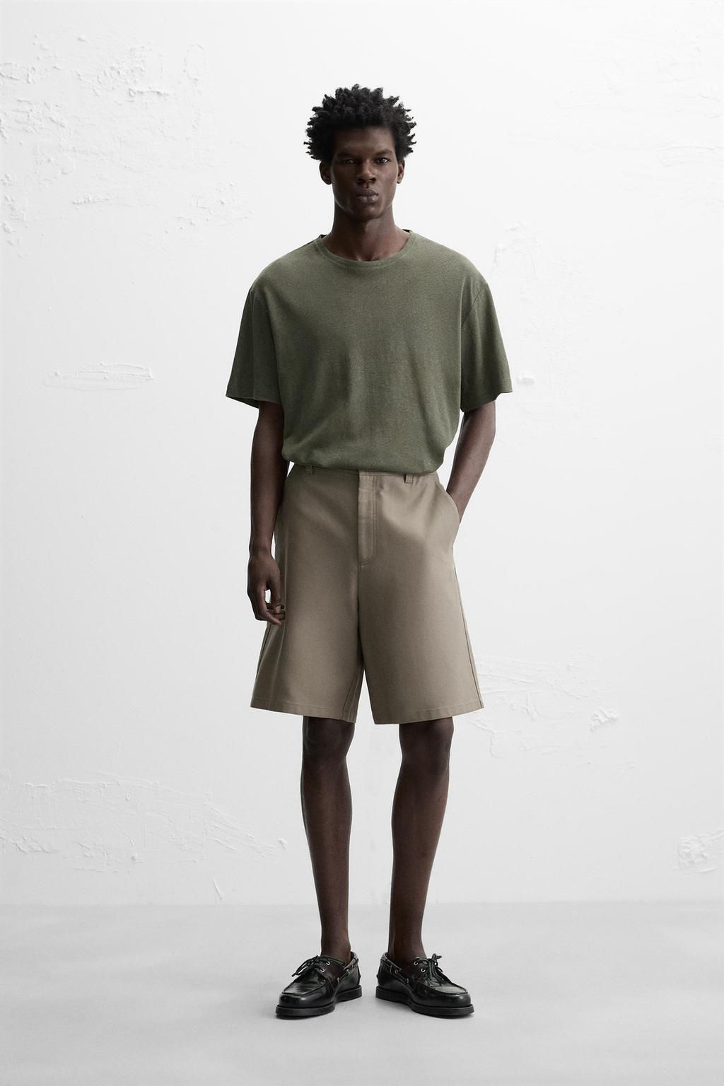 LINEN - COTTON T-SHIRT - Zara фото 9