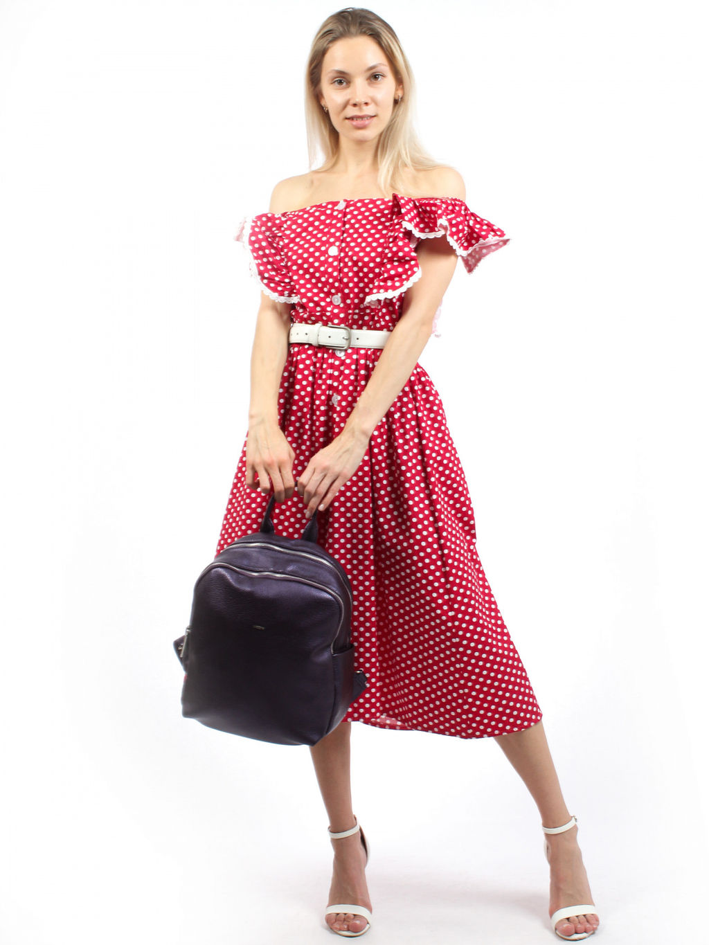 LACCOMA рюкзак Софи-F001-фиолетовый эко кожа хлопок