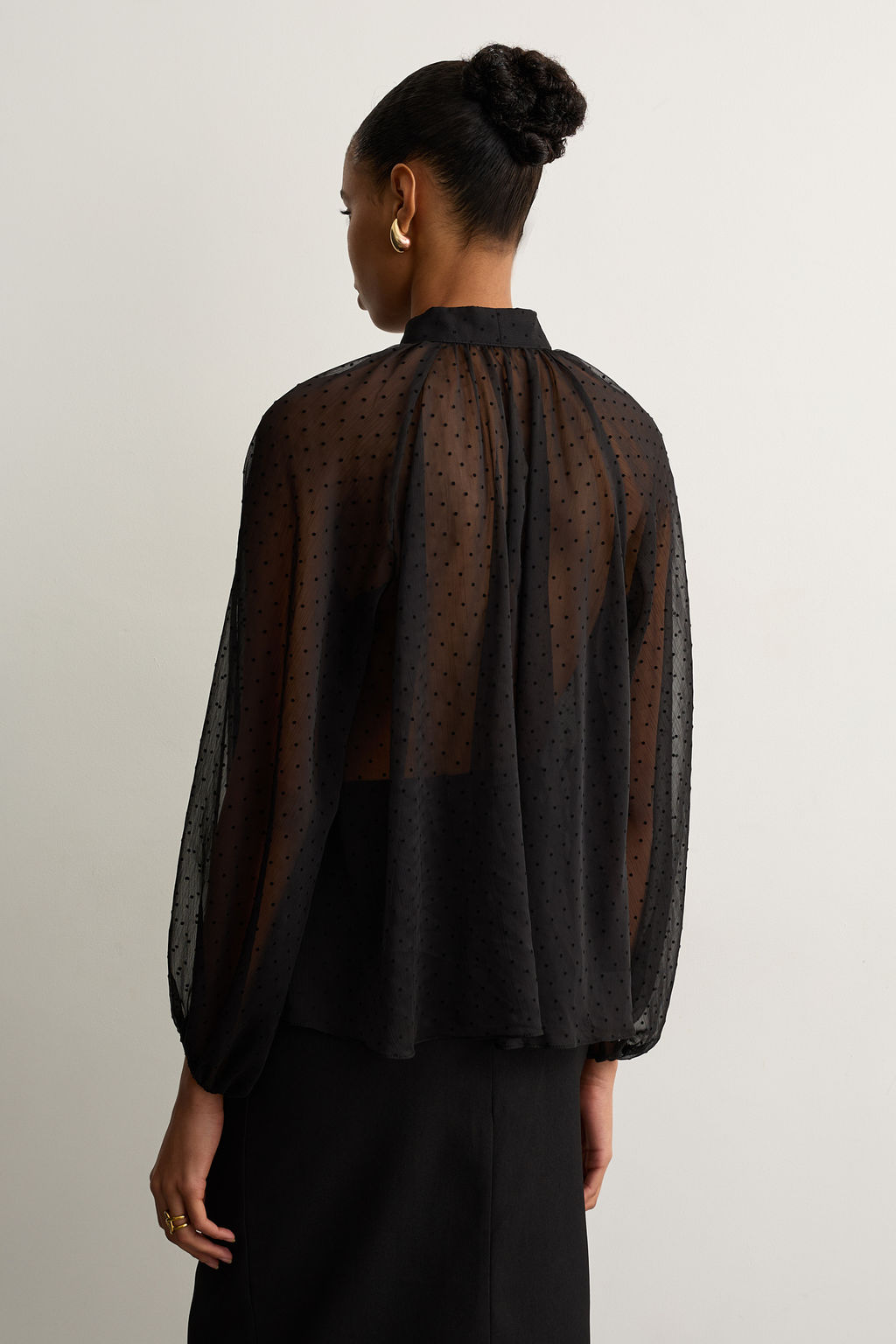 Блуза из шифона в горох - Mollis фото 3