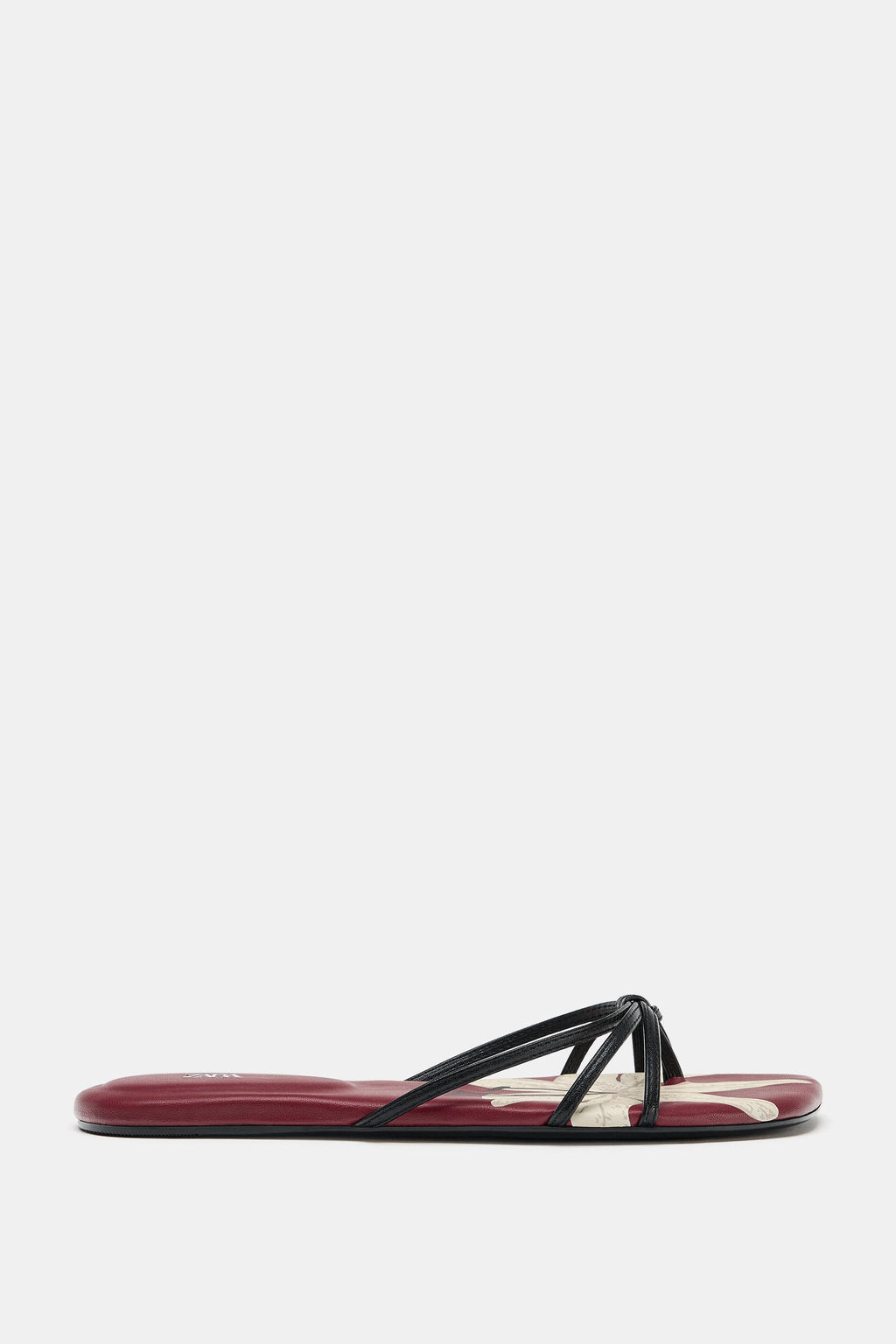 SANDALIA PLANA ESTAMPADA / Rojo Burdeos - Zara фото 2
