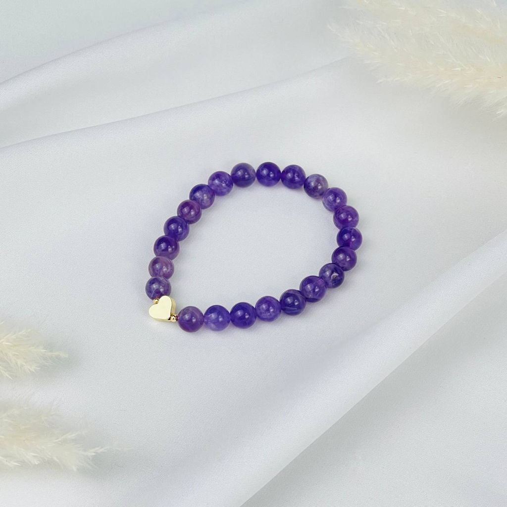 Браслет из Аметиста со вставкой сердце - Радуга самоцветов фото 3