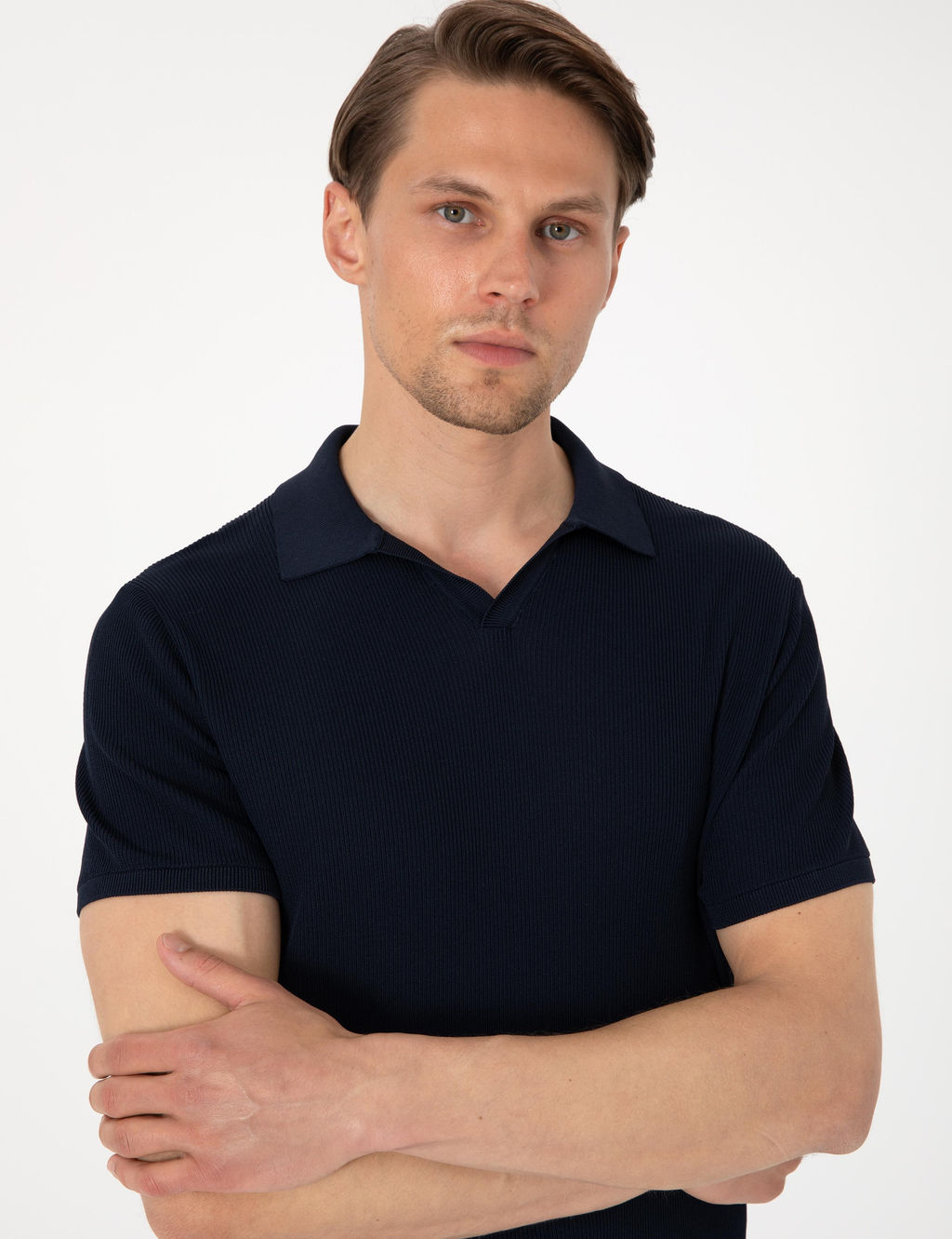 Lacivert Slim Fit Polo Yaka Triko Ti__rt - Pierre cardin фото 2