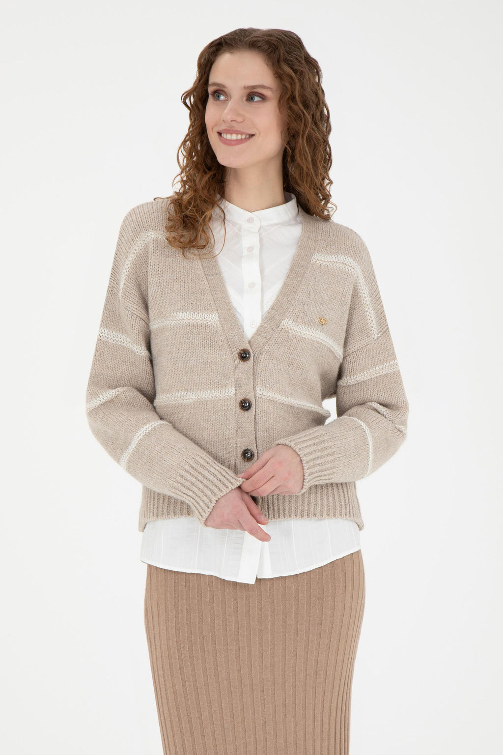 Женский трикотажный кардиган с камнями - U.s. polo assn фото 8